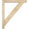 Ekena Millwork Traditional Block Rough Sawn Bracket w/ Offset Brace, Douglas Fir, 4"W x 24"D x 28"H BKT0402X24X28TRA05RDF - alternate 2